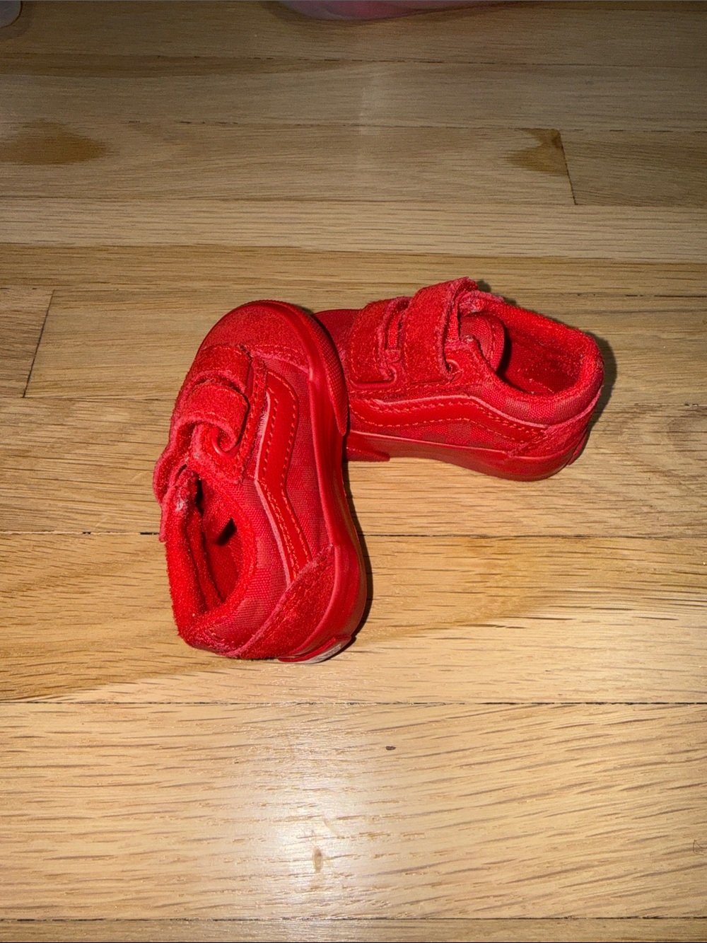 Vans Baby/Toddler Red Velcro Skate Shoes